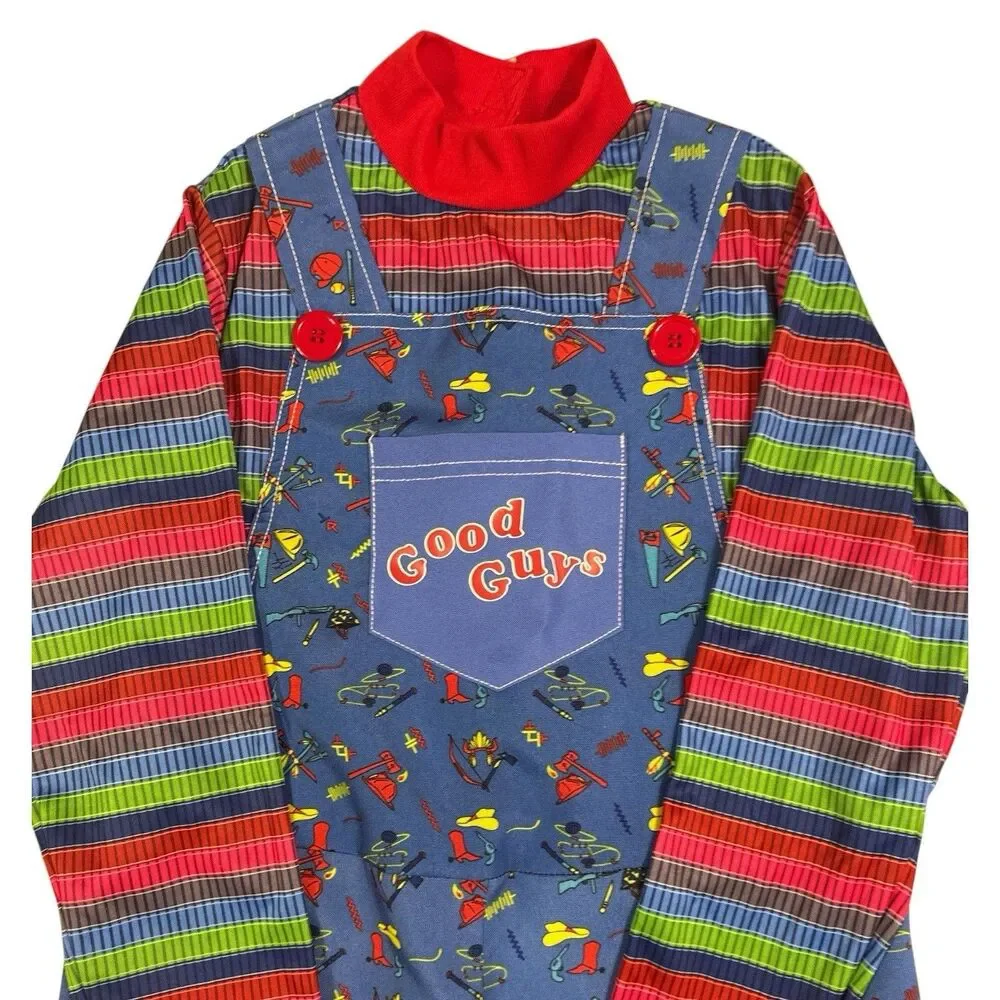 Chucky Childs Play Children’s Halloween Costume Jumpsuit & Mask Size Large 12-14